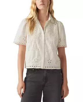 Премиальная женская хлопковая рубашка Rayne с застежкой на пуговицы Levi's, черный