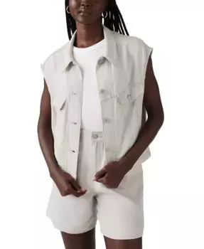 Премиальная женская укороченная жилетка в стиле 90-х Levi's, белый