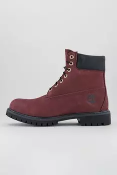 Премиальные 6-дюймовые водонепроницаемые ботинки из нубука Timberland, бургундия