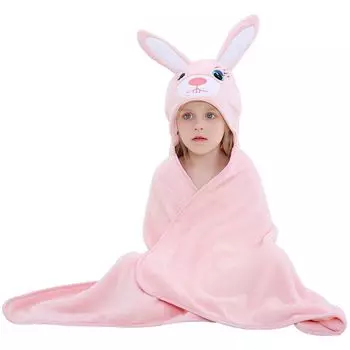 Премиальные детские полотенца с капюшоном, детские полотенца 70х120см, пляжное или банное полотенце, дизайн слонов, серые ele eleoption, розовый