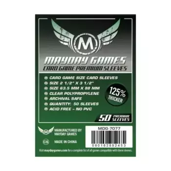 Премиальные конверты для карточной игры, 63,5 x 88 мм (10 упаковок по 50 шт.), Board Game Sleeves (Mayday Games)