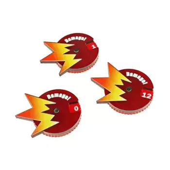 Премиальные печатные шкалы повреждений с номерами от 0 до 12, Star Wars - Shatterpoint Gaming Accessories (Litko Aerosystems)