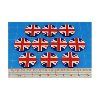 Премиальные печатные жетоны крупных фракций времен Второй мировой войны — Британский Юнион Джек, Token Sets - WWII Factions & Flags