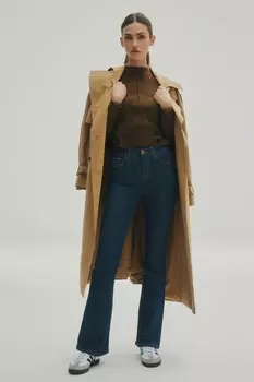 Премиальные расклешенные джинсы с передним швом Next, синий