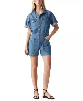 Премиальный женский комбинезон с короткими рукавами Surplus Romper Levi's, синий