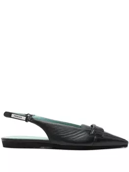 Premiata балетки с заостренным носком, черный