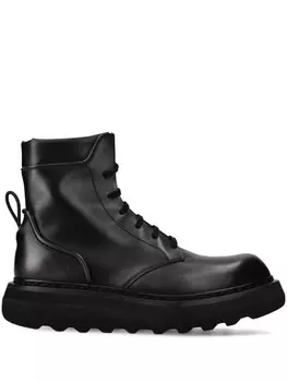 Premiata ботинки на шнуровке с дутыми вставками, черный