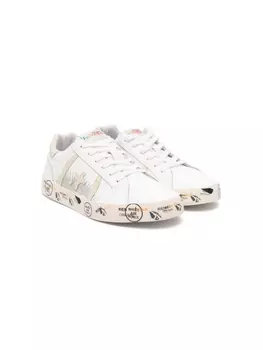 Premiata Kids кроссовки из кожи Энди, белый
