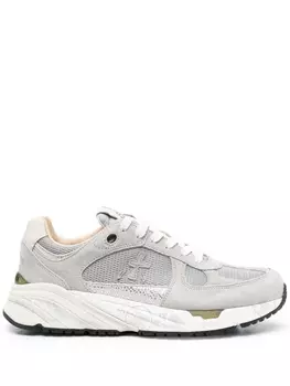 Premiata кроссовки с нашивкой-логотипом, серый