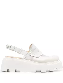 Premiata лоферы с ремешком на пятке, белый