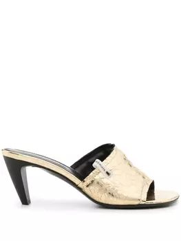 Premiata мюли с жатым эффектом, золотистый