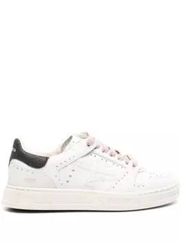 Premiata perforated leather sneakers, белый