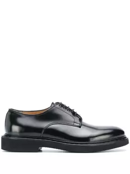 Premiata туфли на шнуровке с миндалевидным носком, черный