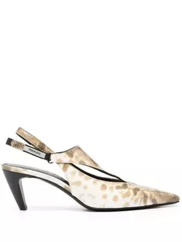 Premiata туфли со змеиным принтом, нейтральный цвет