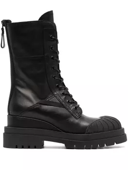 Premiata Yukon lace-up leather boots, черный