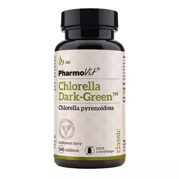 Препарат для очищения организма Pharmovit Chlorella Dark-Green, 180 шт