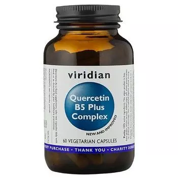 Препарат, поддерживающий кровеносную, нервную и иммунную системы Viridian Kwercetyna B5 Plus Kompleks, 60 шт