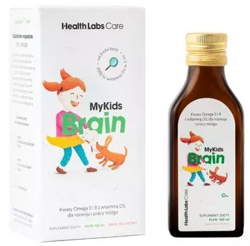 Препарат, поддерживающий правильное развитие и функционирование детского мозга Health Labs Care MyKids Brain Pyn, 100 мл