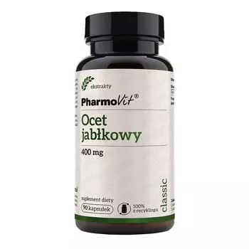 Препарат, способствующий снижению веса Pharmovit Ocet Jabkowy 400 mg, 90 шт