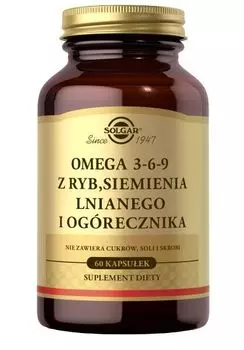 Препарат, укрепляющий иммунитет Solgar Omega 3-6-9, 60 шт