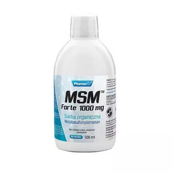 Препарат, укрепляющий суставы и улучшающий состояние кожи, волос и ногтей Pharmovit MSM Forte 1000 mg Pyn, 500 мл