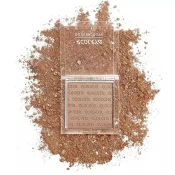 Прессованная пудра для лица с бронзатором, 10 г, веганский оттенок, без парабенов, индийский оттенок, Ecocera