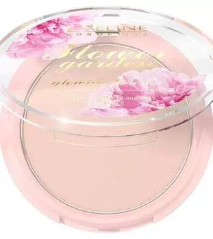 Прессованная пудра для сияния Eveline Cosmetics Flower Garden Glowing, 8 г