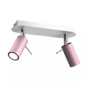 Preston Розовый/Белый 2X Mini Gu10 Потолочный Светильник Потолочный Светильник Потолочные Прожекторы Детская Комната Детский Свет Детские Лампы Milagro