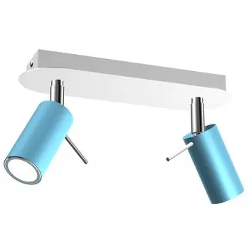 Preston Синий/Белый 2X Mini Gu10 Потолочный Светильник Потолочный Светильник Потолочные Прожекторы Детская Комната Детский Свет Детские Лампы Milagro