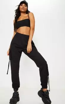PrettyLittleThing Черные повседневные джоггеры с деталями карго