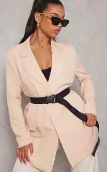 PrettyLittleThing Черный ремень с пряжкой-слайдером