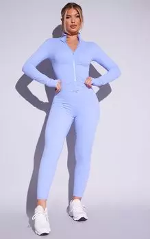 PrettyLittleThing Фиолетовые спортивные леггинсы со сборками и высокой талией