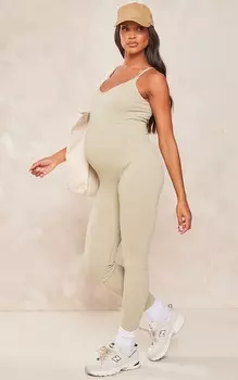 PrettyLittleThing Комбинезон для кормления в рубчик с контуром камня для беременных и съемными бретелями