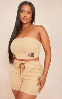 PrettyLittleThing Корсет с костяной деталью и значком в форме камня