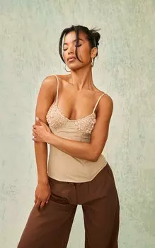 PrettyLittleThing Корсет с льняным эффектом и цветочным принтом для груди