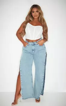 PrettyLittleThing Кремовый прозрачный текстурированный асимметричный укороченный топ Shape