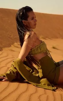 PrettyLittleThing Льняные шорты цвета хаки с высокой талией