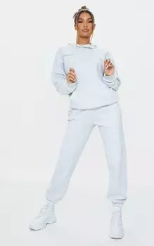 PrettyLittleThing Logo Пепельно-серые джоггеры с манжетами (возвращение 2012 г.)
