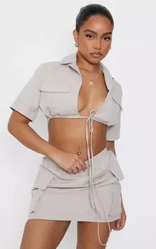 PrettyLittleThing Мини-юбка карго Petite Stone