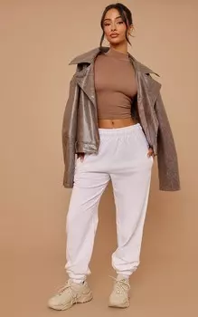 PrettyLittleThing Миниатюрные белые повседневные джоггеры
