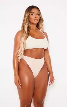 PrettyLittleThing Мягкий бесшовный укороченный топ с бретелями Shape Stone