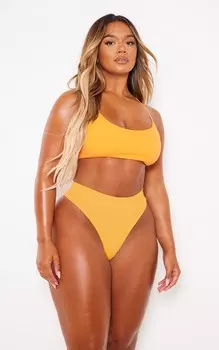 PrettyLittleThing Оранжевый мягкий бесшовный укороченный топ с бретелями Shape
