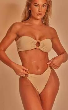 PrettyLittleThing Плавки бикини с каменной складкой и уплотнительным кольцом