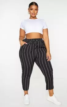 PrettyLittleThing Повседневные брюки плюс в тонкую полоску