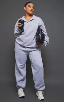 PrettyLittleThing Повседневные спортивные брюки Plus Grey Marl