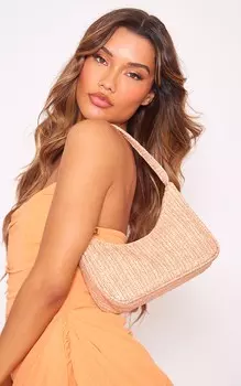 PrettyLittleThing Простая сумка через плечо из натуральной рафии