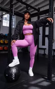 PrettyLittleThing Розовые леггинсы Sport Sculpt