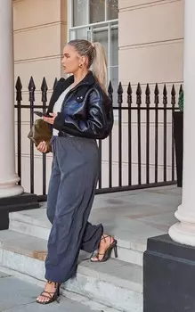 PrettyLittleThing Темно-серый персиковый галстук-манжета Cargo's