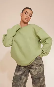 PrettyLittleThing Толстовка оверсайз цвета хаки