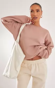 PrettyLittleThing Толстовка оверсайз с грибами